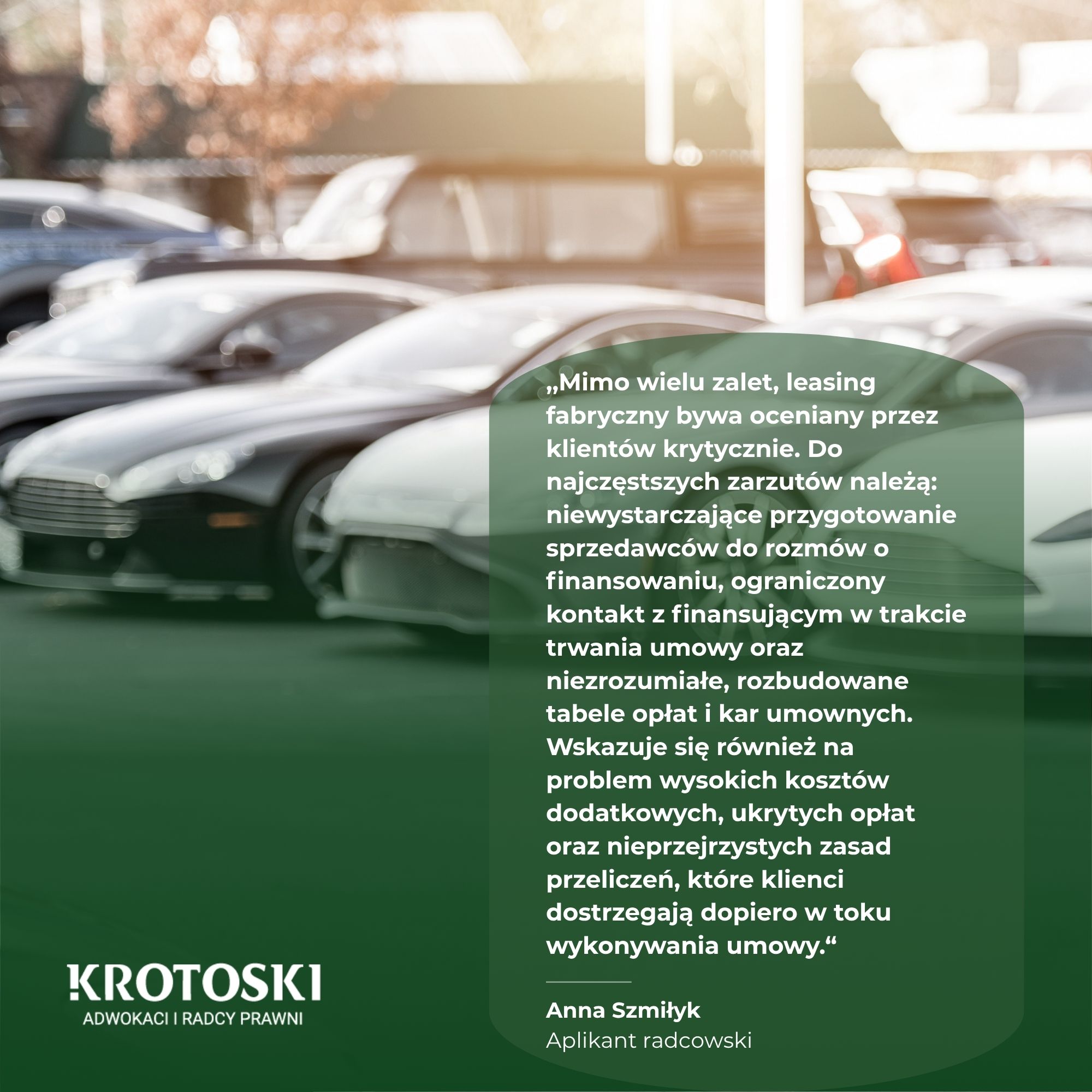 Leasing fabryczny bez pułapek – praktyczne wskazówki dla dealerów jak przedstawiać oferty finansowania i nie narażać się na odpowiedzialność