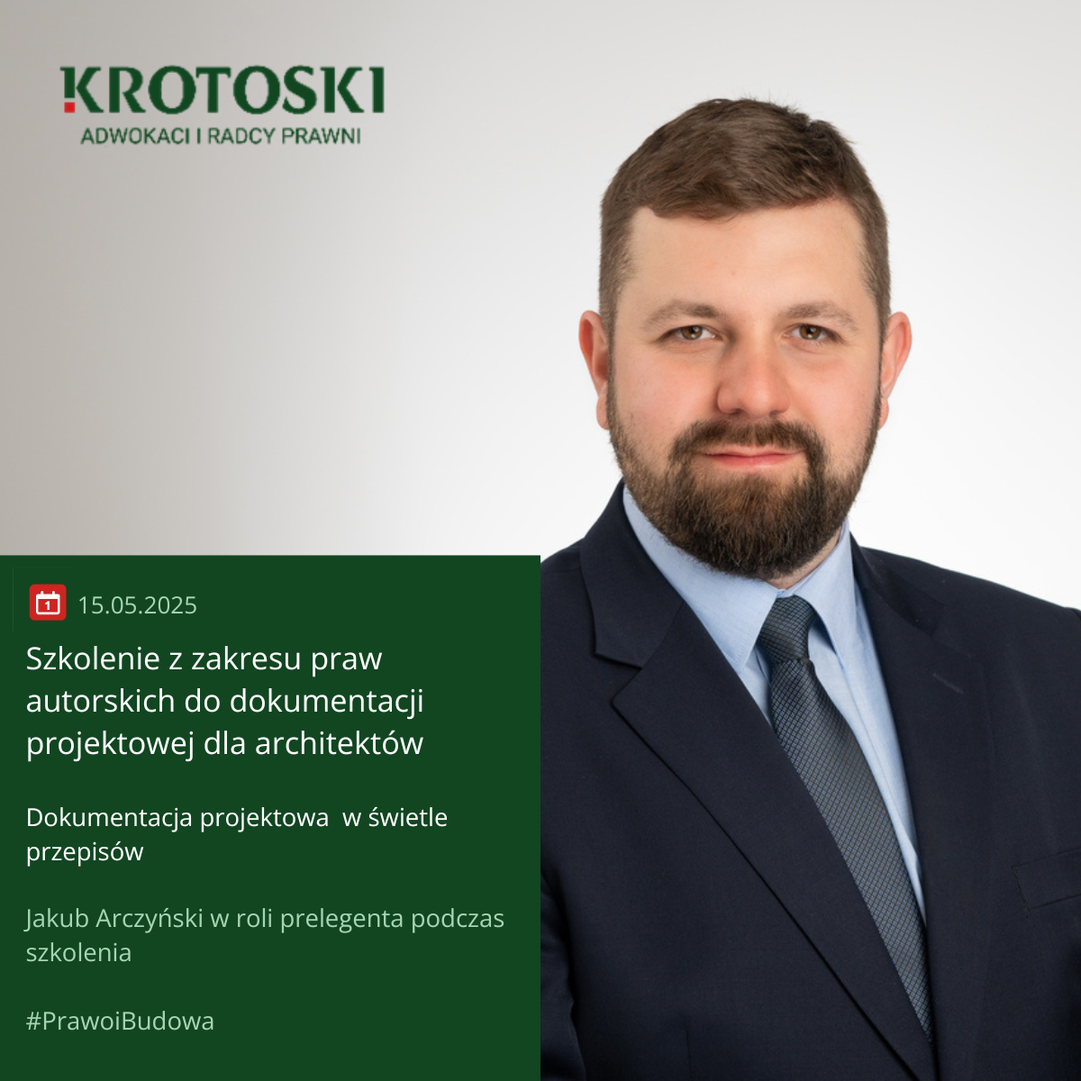 Jakub Arczyński w roli prelegenta podczas szkolenia