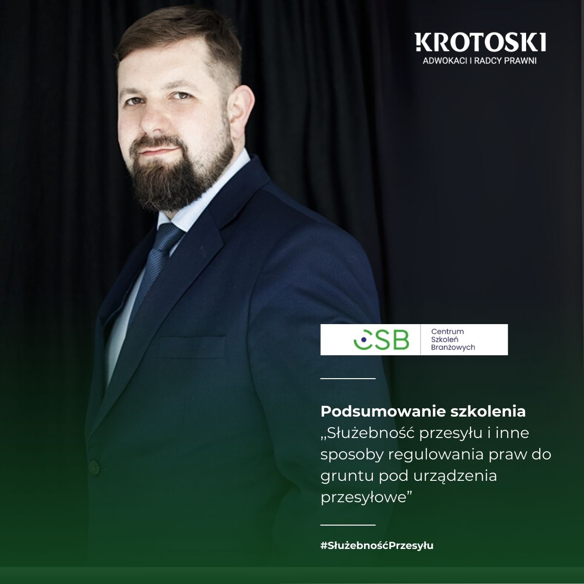 Podsumowanie szkolenia – Służebność przesyłu i inne sposoby regulowania praw do gruntu pod urządzenia przesyłowe