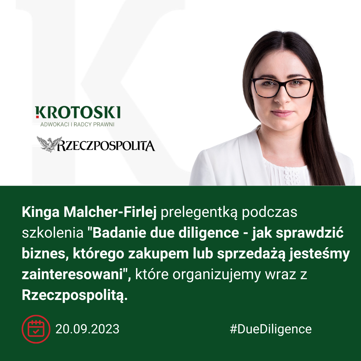 Kinga Malcher-Firlej prelegentką podczas szkolenia organizowanego z Rzeczpospolitą