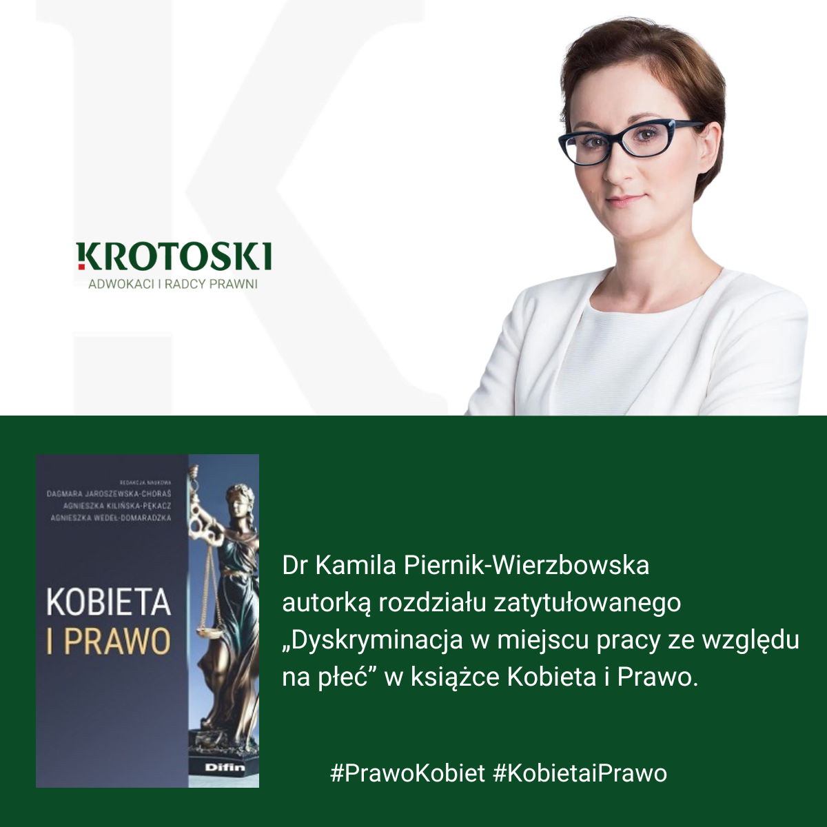 Dr Kamila Piernik-Wierzbowska autorką rozdziału 