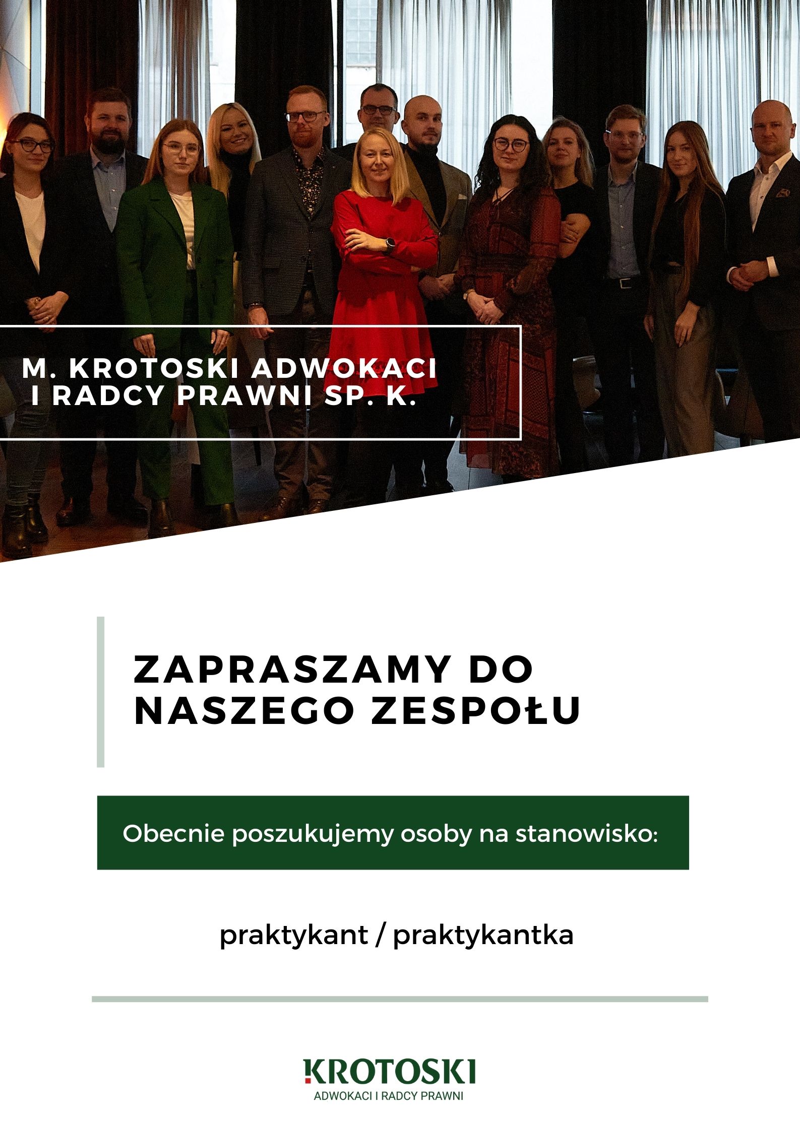 Zatrudnimy praktykanta/praktykantkę