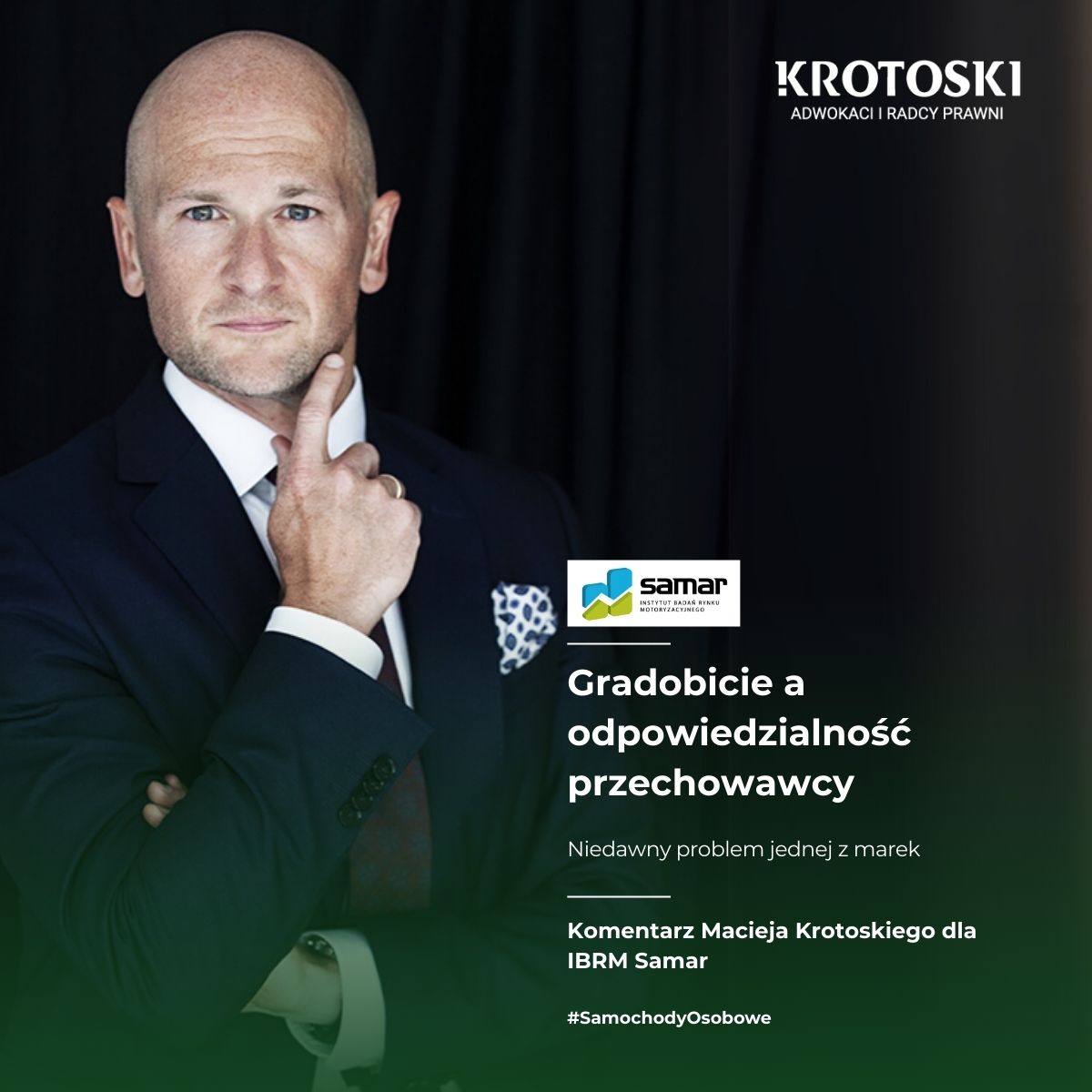 Komentarz Macieja Krotoskiego ,,Gradobicie a odpowiedzialność przechowawcy'' dla IBRM Samar.