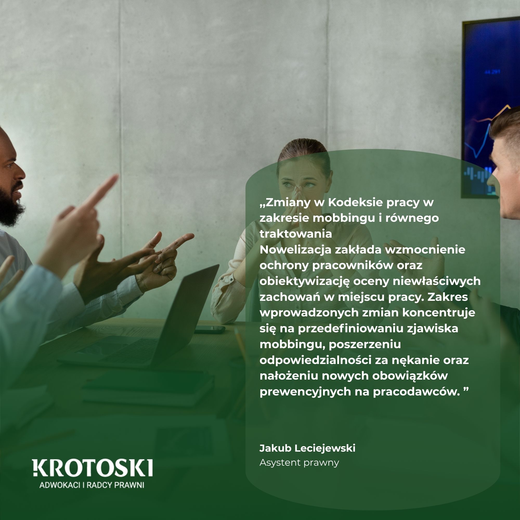 Nowe ujęcie mobbingu i dyskryminacji - Sejm uchwalił ustawę nowelizującą Kodeks pracy