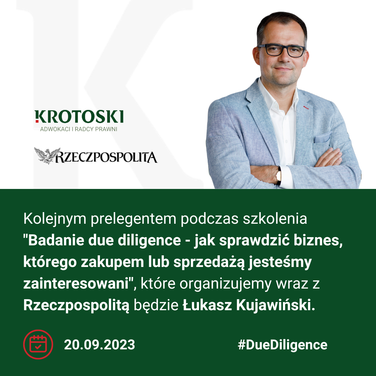 Łukasz Kujawiński prelegentem podczas szkolenia organizowanego z Rzeczpospolitą